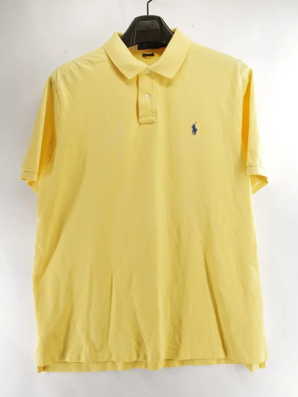 Polo Ralph Lauren Mens XL Yellow Polo Shirt Classic Fit Short Sleeve Casual Work
